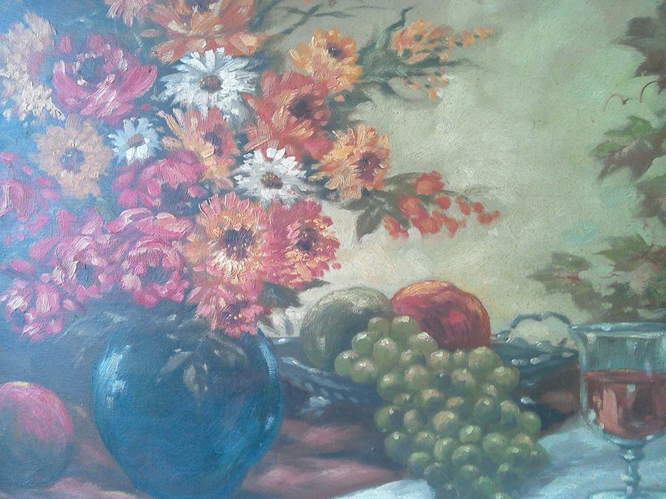 Tablou Vechi pictura flamanda - semnat - ulei/placaj 90x54cm