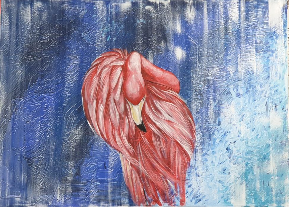 Tablou pictat manual artă contemporană