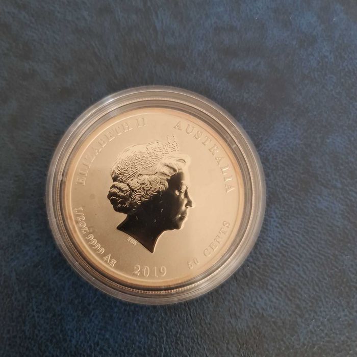 Сребро Лунар 1/2 OZ половин унция 2019 Прасенце Perth Mint