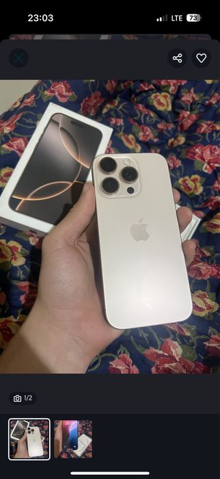 Ayfon 16 Pro 256gb karopka bor full