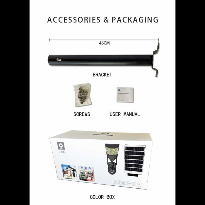 4G SIM Смарт Камера за Наблюдение с голяма соларна лампа HY-D001-4G