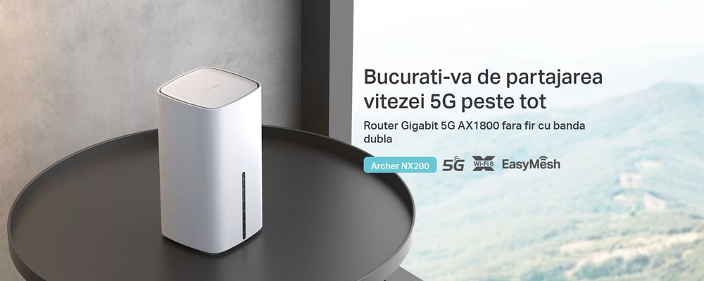 Router Wireless TP-Link Archer NX200, 5G cu slot de SIM, AX1800, dual-band, Wi-Fi 6, Gigabit  - Garantie emag 11 2028