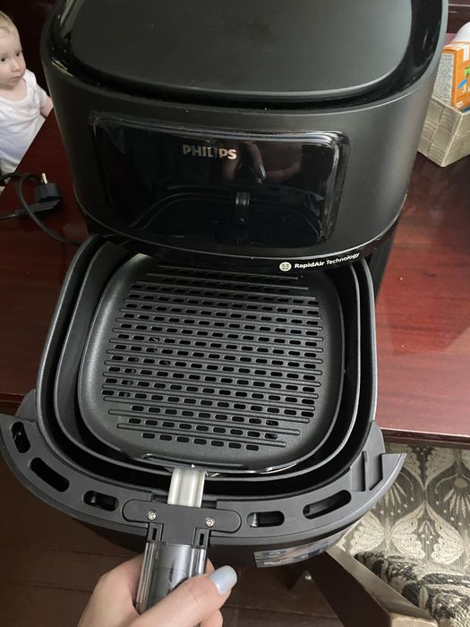 Airfryer Philips 5000 XXL, 7.2 l, Tehnologie Rapid Air, HomelD, 16 in 1,negru