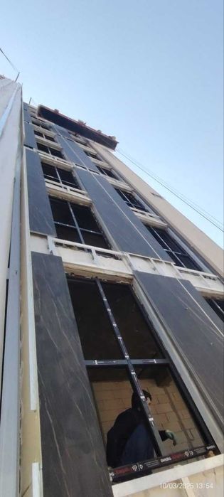 Сухой монтаж Вентилируемый фасад с утеплителем  из алюкабонд ламинам