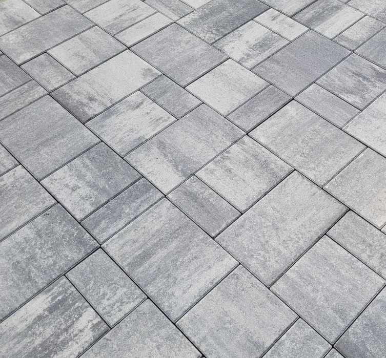 REDUCERE! Pavaj City Trio combi 4 cm, grafit nuantat, gri bazalt