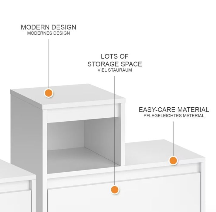 Комплект 2бр нощни шкафчета Vicco 7568