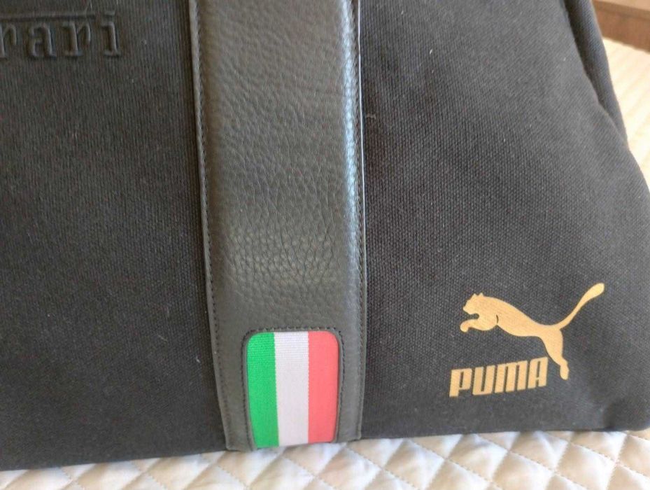 премиум сак PUMA x FERRARI –С ЕСТЕСТВЕНА КОЖА-Оригинален