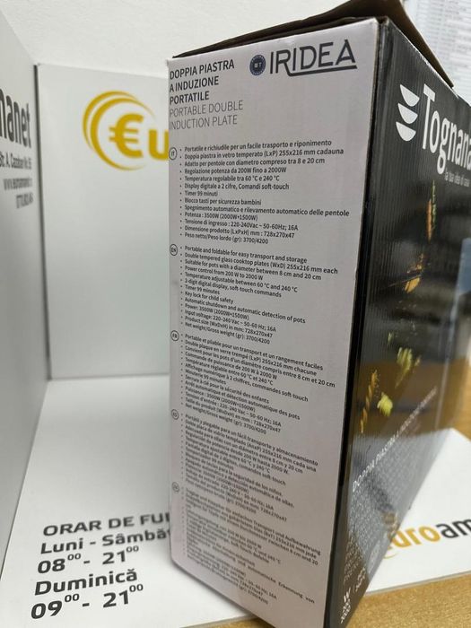 Placa cu inductie dubla Tognana Iridea 3500w -I-