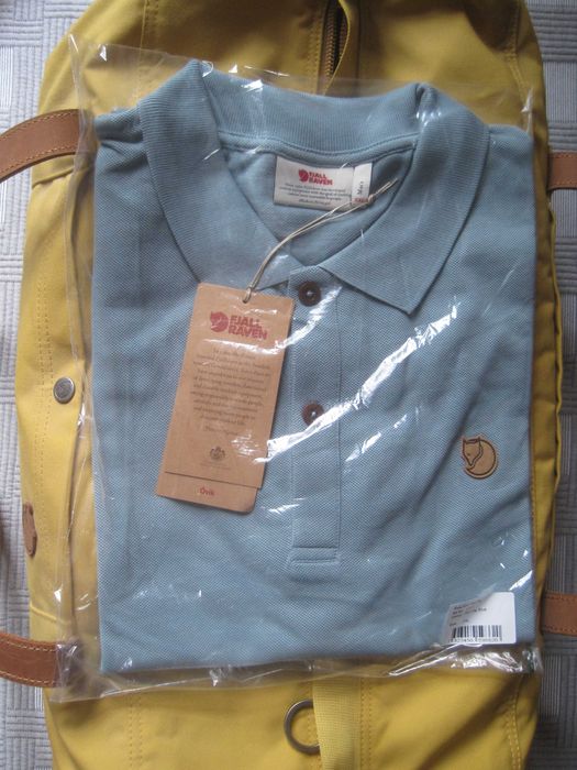 Tricou polo Fjällräven Övik Polo Shirt M, Clay Blue, XXL, nou