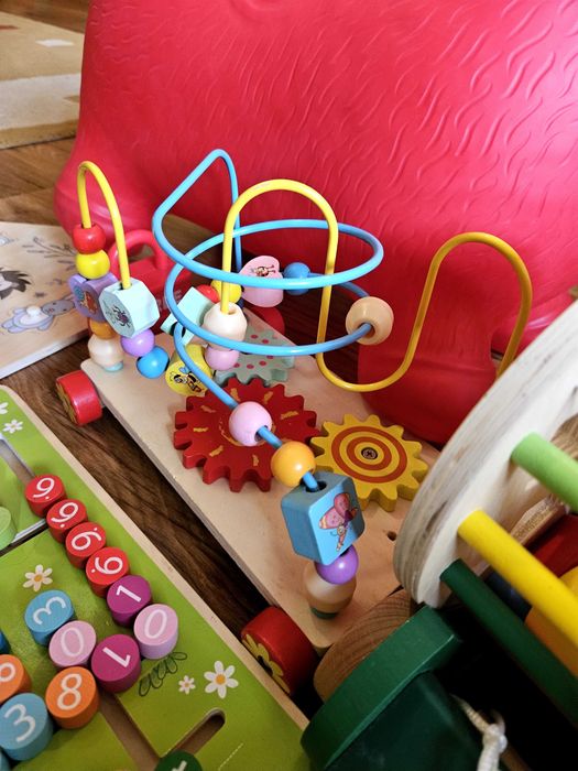 Сет Дървени монтесори играчки + пони за скачане