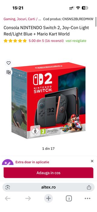 Consola noua sigilata nintendo switch 2 + mario kart world