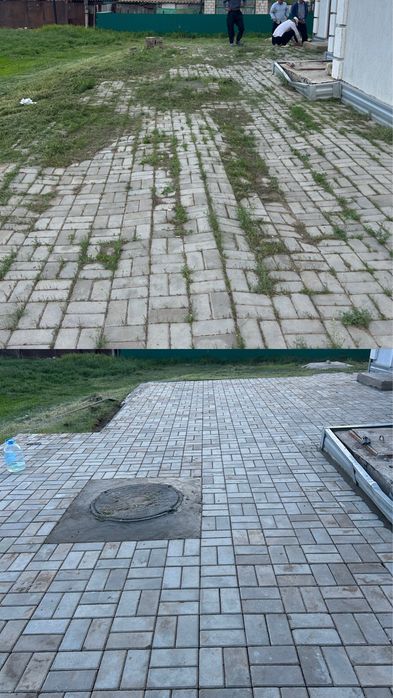 Укладка брусчатка, бардюр