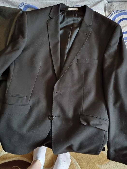 Costum evenimente + Vesta + Pantalon -  marimea 54 (XL), negru