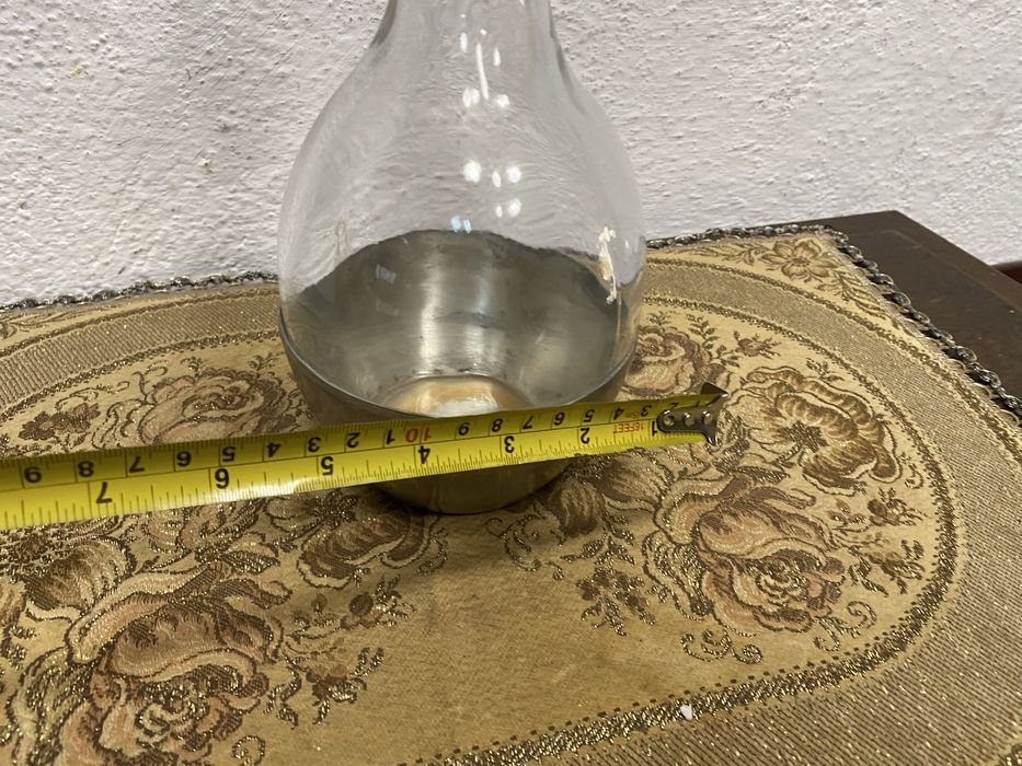 Винтидж гарафа стъкло и калай Италия 1955 1965