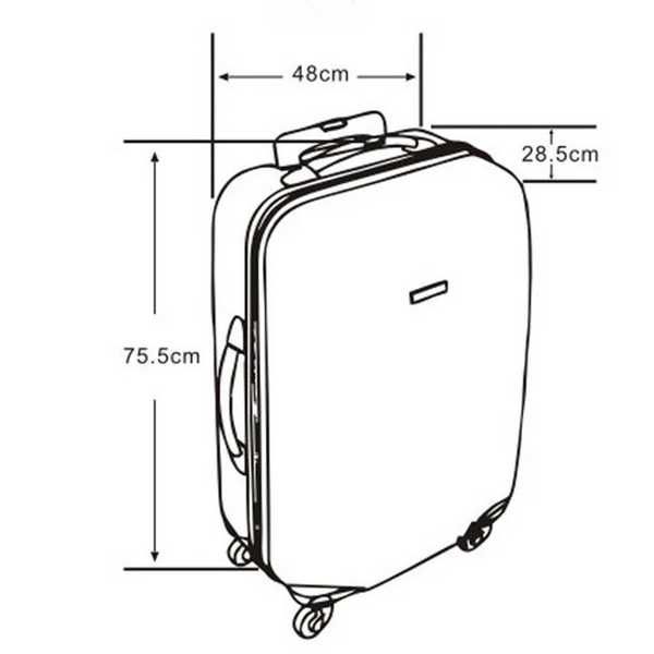 Куфар с колелца Mercado Trade, Екрю, Различни размери
