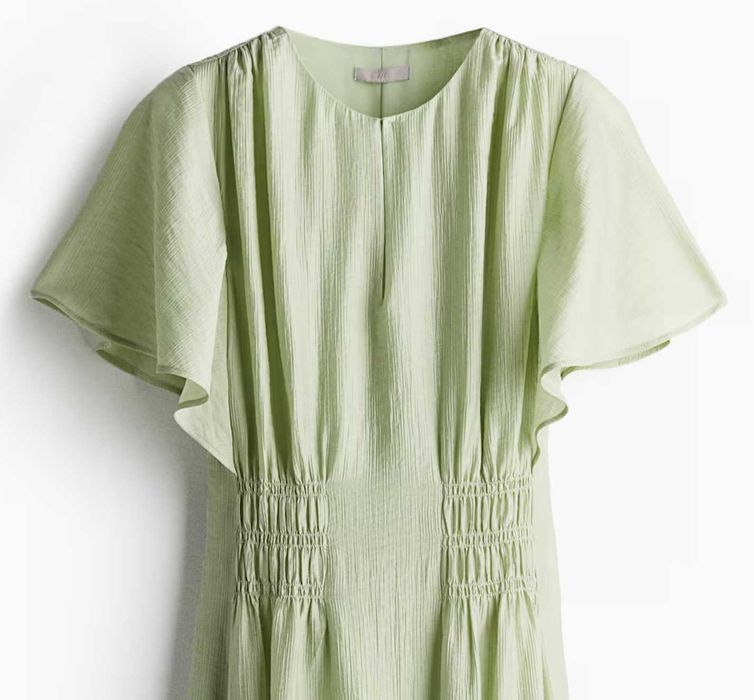 Rochie lunga verde fistic | XS