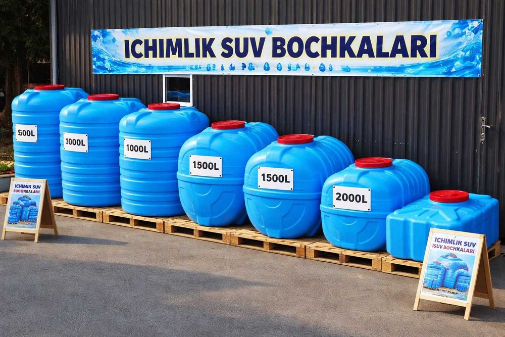 Yomkost Bak Suv uchun Eng arzon narxlarda.Birinchi qol zavoddan