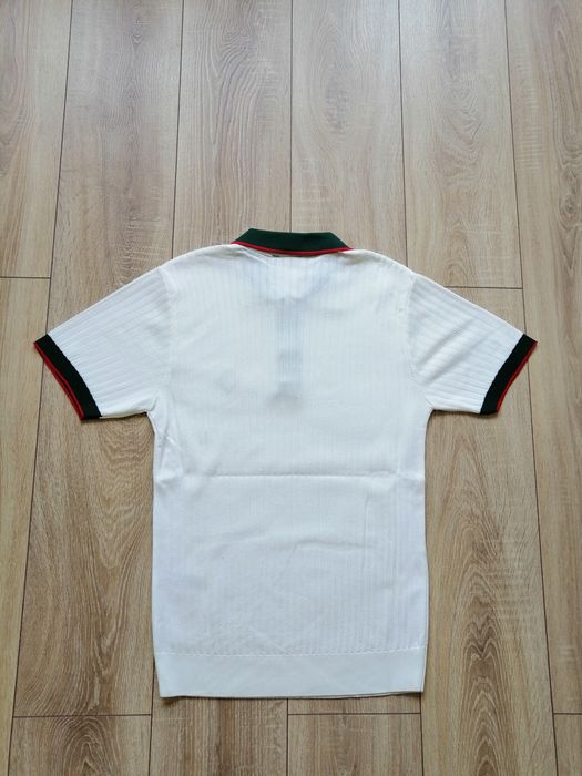 Мъжка тениска с яка в черен и бял цвят