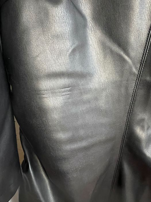 ZARA кожена рокля с гол гръб