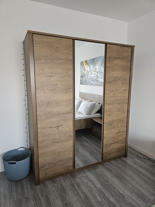 Dulap VEDDE 167x197 oglindă stejar sălbatic închis