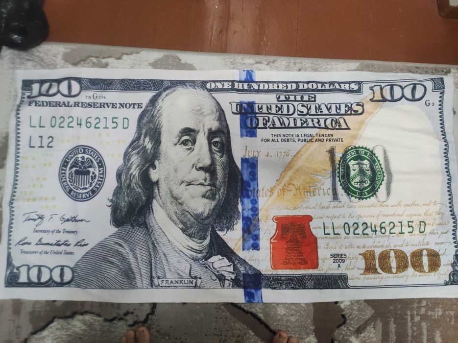 Доллар коврик, полотенце, кошельки. Dollar gilamcha, sochiq, koshelyok