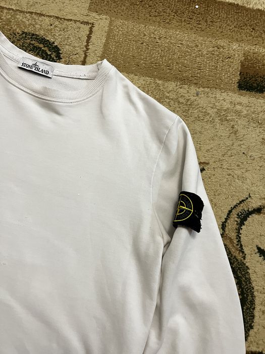Stone island white sweatshirt
