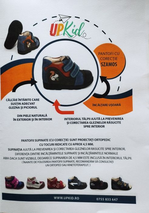 Sandale din piele pentru copii - Proiectat ortopedic - Supinate Szamos