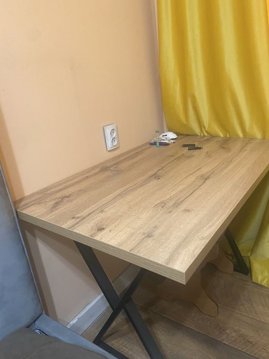 Стол компьютерный Лофт, 110х70x75 см, черный, темно-коричневый