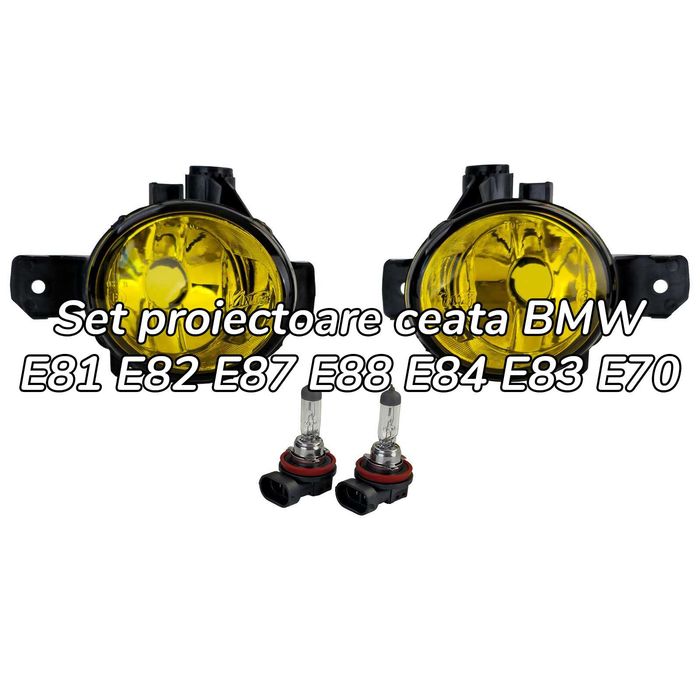 Proiectoare ceata BMW E81 E82, E87, E88, E84, E83, E70 galben NOU