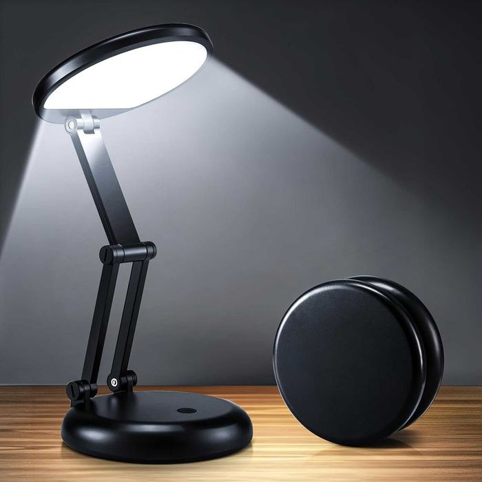 Сгъваема LED настолна лампа 3600mAh, 3 цвята светлина, сензорно управление