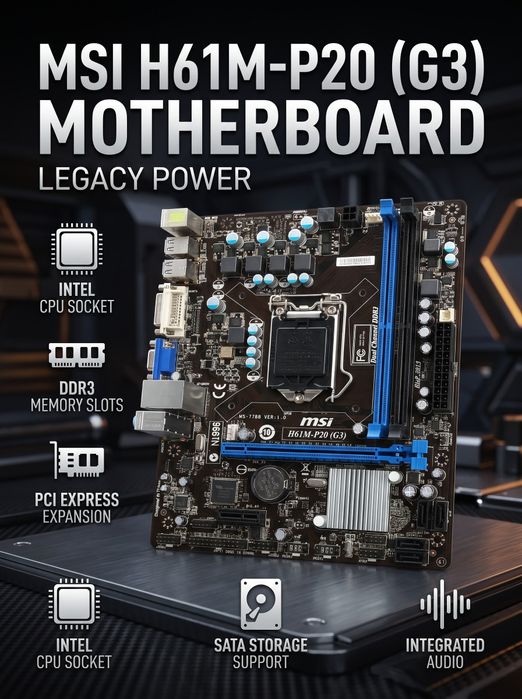 Motherboard MSI H61N-P20 (G3)