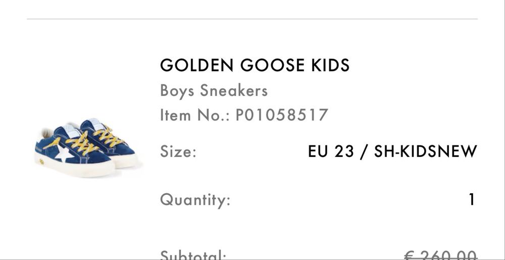 Golden goose kids copii 23 originali