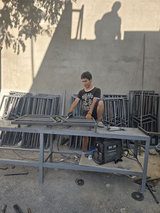 Мезонин межэтажный, забор из профнастила, откатные ворота под ключ