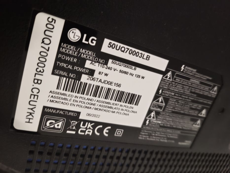 Vand LG 50uq70003lb