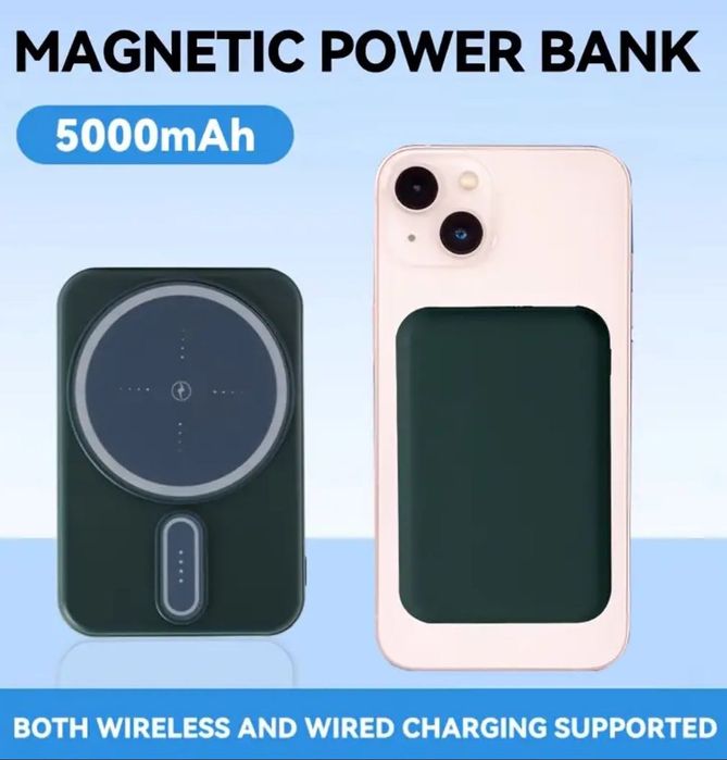Power bank с безжично зареждане съвместим с iPhone
