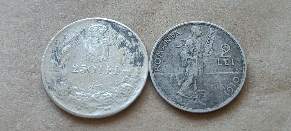 Două monede argint Romania