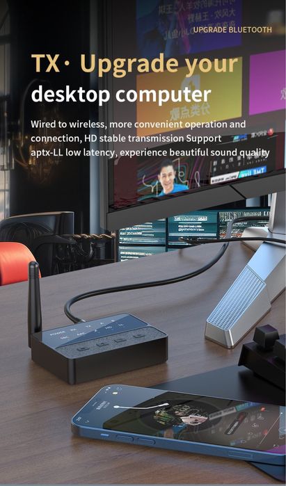 Аудио адаптер, ресивер bluetooth применик передатчик универсальный