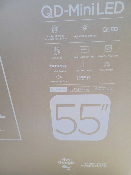 Garantie 24 luni TV QD Mini LED TCL 4K UHD Android SMART 139cm CashBox