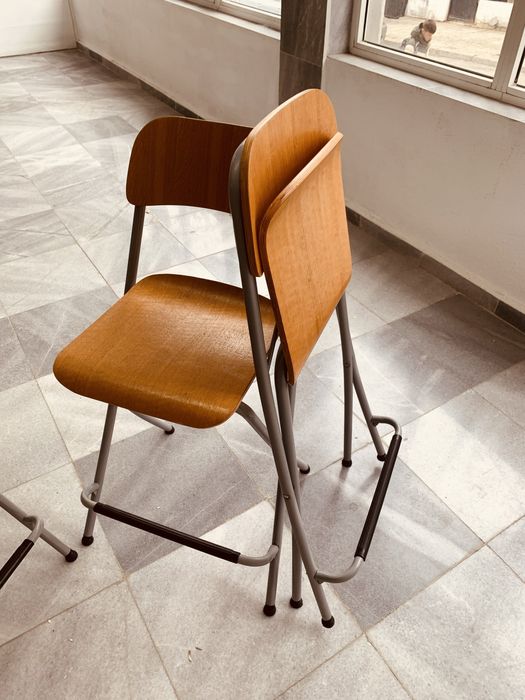 Скандинавски сгъваеми бар столове – 4 броя | Minimalist Nordic Design