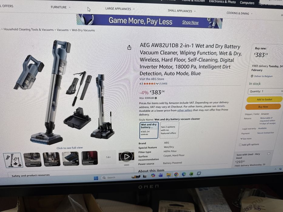 Aspirator umed uscat AEG pini perie defecti