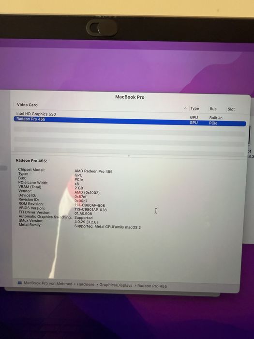 MacBook Pro 15,4” A1707 2016 с тъчбар