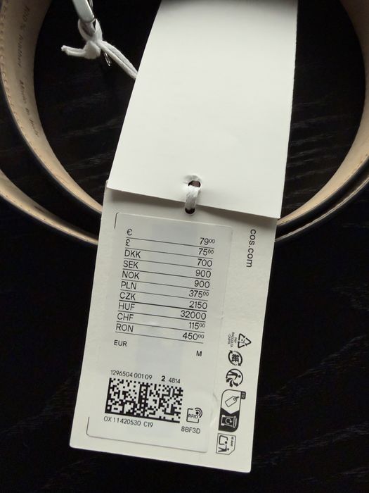 COS Curea de piele neagra