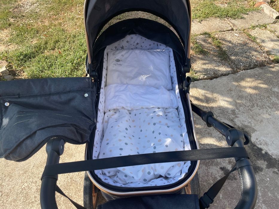 Комбинирана бебешка количка Mini Midas 2в1 и аксесоари