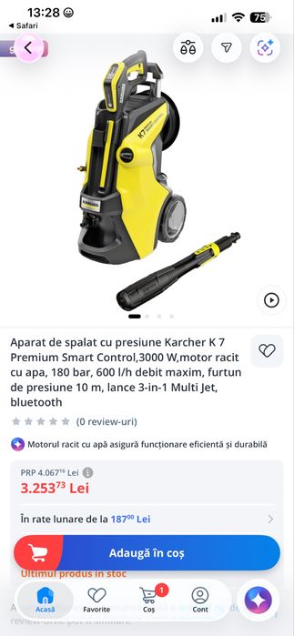 Aparat spalat cu presiune K 7 Smart Control 180 bar