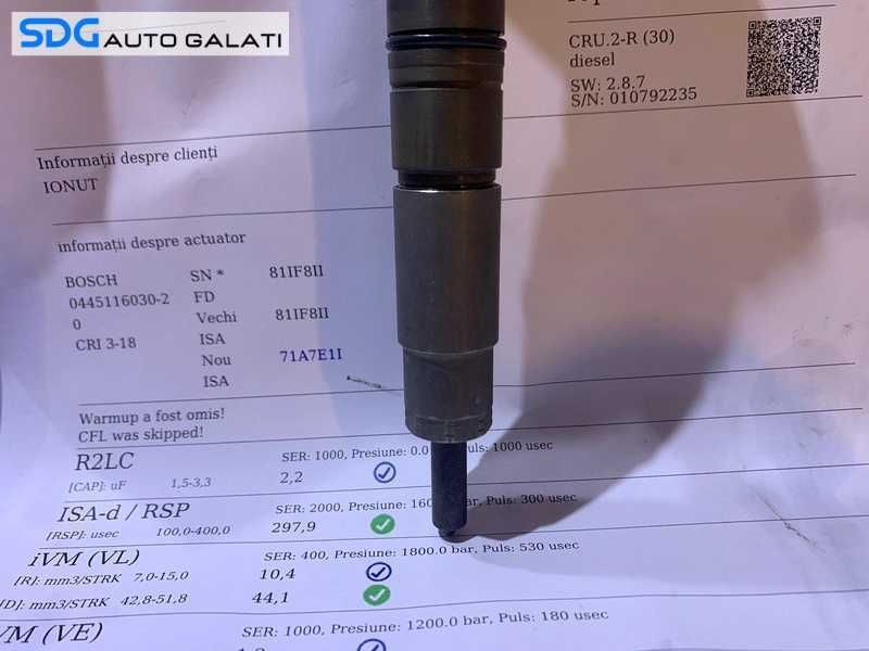 Injector Injectoare Verificate cu Fisa Seat Leon 1P 2.0 TDI CEGA 2006 - 2013 Cod 0445116030 03L130277