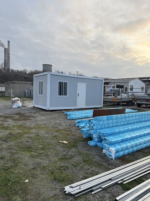 Офис контейнер 6х3м Наличен Павилион Склад Фургон за живеене