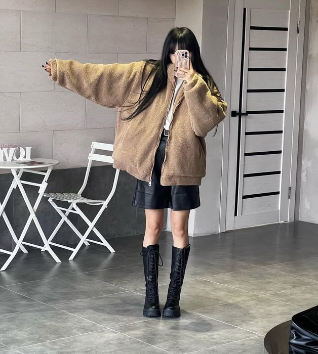 Куртка тедди, супер оверсайз (один размер)