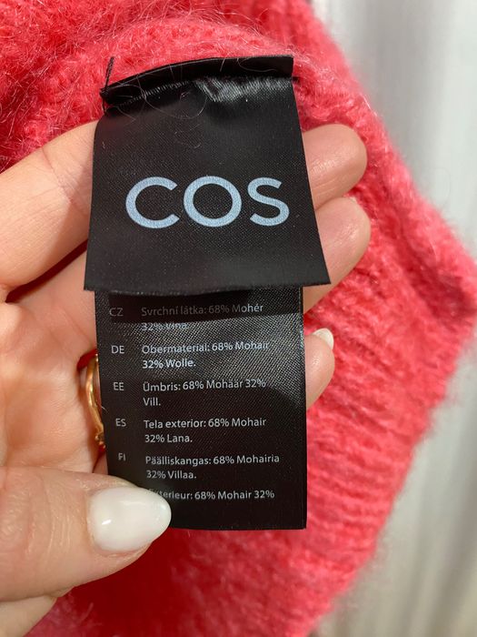 Нов пуловер от мохер и вълна Cos в ярко розово