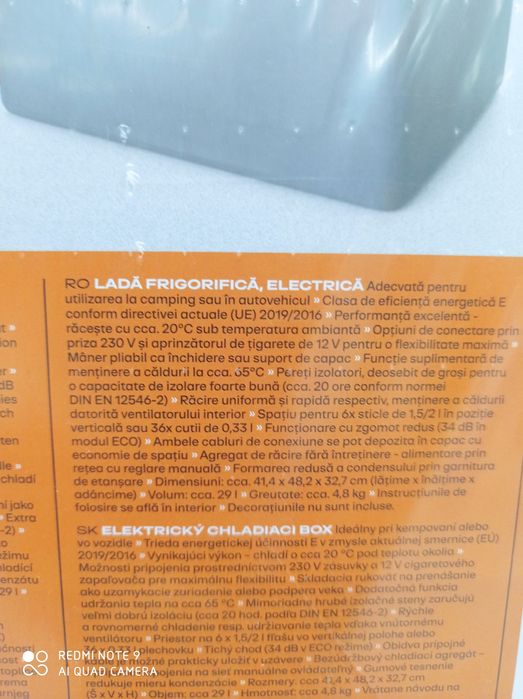 Oferta lada frigorifica mobila auto camping 29 litri 12/220V  la 250 lei