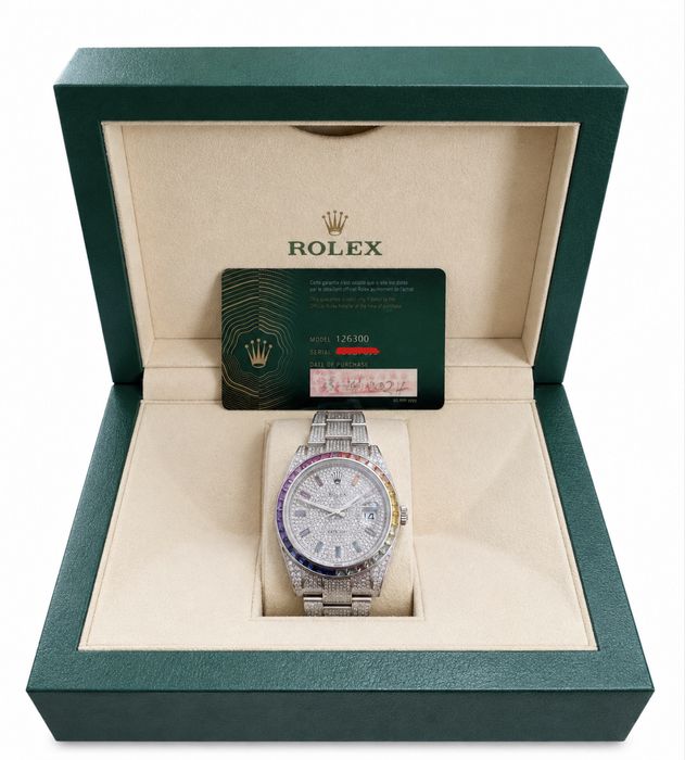 Rolex Datejust Iced Out Rainbow 41MM